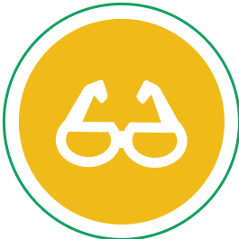 Icon representing visual support programme